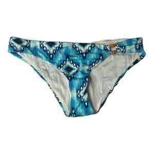 A. Che Bikini Bottoms Kimber Hipster Apollo Bay Womens Sz Medium Blue White NWT
